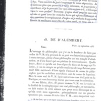 Lettre de D'Alembert à Frédéric II, 17 septembre 1764