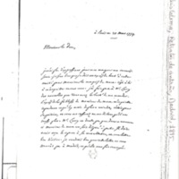 Lettre de D'Alembert à Villahermosa, 20 mars 1774