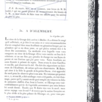 Lettre de Frédéric II à D'Alembert, 26 juillet 1766