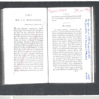 Lettre de Rousseau Jean Jacques à D'Alembert, 26 juin 1751