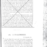 Lettre de Frédéric II à D'Alembert, 8 septembre 1782
