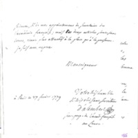 Lettre de D'Alembert à Amelot de Chaillou, 27 février 1779