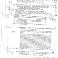 Lettre de D'Alembert à Non identifié, 3 août 1774