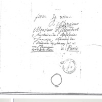 Lettre de Lagrange à D'Alembert, 19 janvier 1773