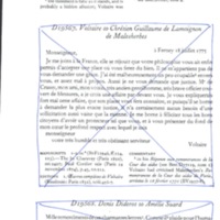 Lettre de Voltaire à D'Alembert, 17 juillet 1775