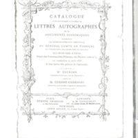 Lettre de D'Alembert à Beaufleury, avril 1775