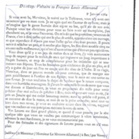 Lettre de Voltaire à D'Alembert, 8 janvier 1764
