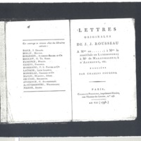 Lettre de Rousseau Jean Jacques à D'Alembert, 26 juin 1751