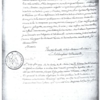 Lettre de Vausenville à D'Alembert, novembre 1773