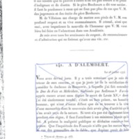Lettre de D'Alembert à Frédéric II, 1er juillet 1774