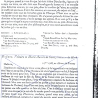 Lettre de Voltaire à D'Alembert, 2 septembre 1768