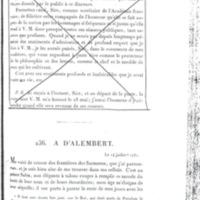 Lettre de Frédéric II à D'Alembert, 14 juin 1781