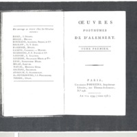 Lettre de Montesquieu à D'Alembert, 16 novembre 1753