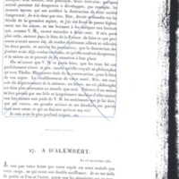 Lettre de Frédéric II à D'Alembert, 23 novembre 1765