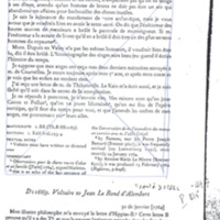 Lettre de Voltaire à D'Alembert, 30 janvier 1764