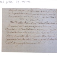 Lettre de Saint Florentin à D'Alembert, 30 novembre 1769