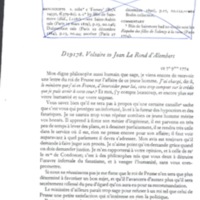 Lettre de Voltaire à D'Alembert, 7 novembre 1774