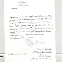 Lettre de D'Alembert à Delatour, 3 janvier 1783