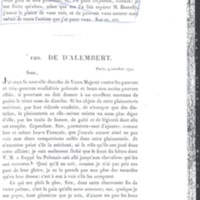 Lettre de D'Alembert à Frédéric II, 9 octobre 1772
