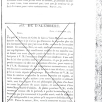 Lettre de Frédéric II à D'Alembert, 30 octobre 1782