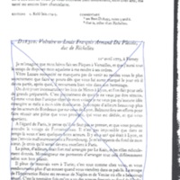 Lettre de Voltaire à D'Alembert, 11 avril 1773