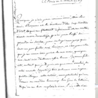 Lettre de D'Alembert à Hume David, 6 avril 1767