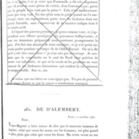 Lettre de D'Alembert à Frédéric II, 11 octobre 1782