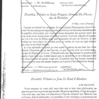 Lettre de Voltaire à D'Alembert, 9 mai 1777