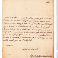 Lettre de Beccaria à D'Alembert, 24 août 1765