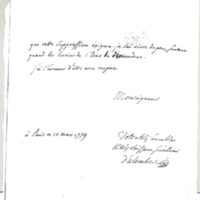 Lettre de D'Alembert à Amelot de Chaillou, 10 mars 1779