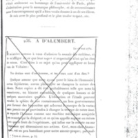 Lettre de D'Alembert à Frédéric II, 3 mai 1782