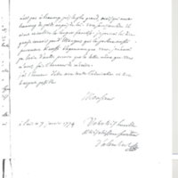 Lettre de D'Alembert à Michaelis, 7 janvier 1774