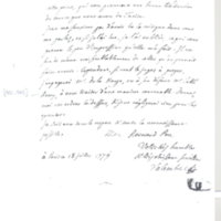 Lettre de D'Alembert à Dotteville, 18 juillet 1779