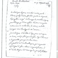 Lettre de D'Alembert à Voltaire, 17 août 1767