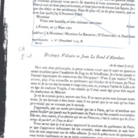 Lettre de Voltaire à D'Alembert, 18 mars 1771