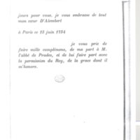 Lettre de D'Alembert à Argens, 15 juin 1754