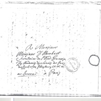 Lettre de Lagrange à D'Alembert, 25 septembre 1776