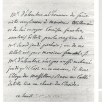 Lettre de D'Alembert à Villemain, 1er août 1774