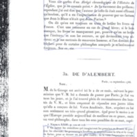Lettre de D'Alembert à Frédéric II, 12 septembre 1766