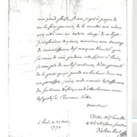 Lettre de D'Alembert à Non identifié, 21 novembre 1770