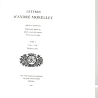 Lettre de D'Alembert à Morellet, 16 juillet 1763
