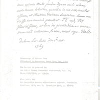Lettre de D'Alembert à Gunnerus, 1er octobre 1769