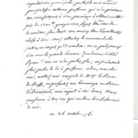 Lettre de D'Alembert à Catt, 26 octobre 1781
