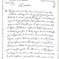 Lettre de D'Alembert à Voltaire, 12 avril 1770