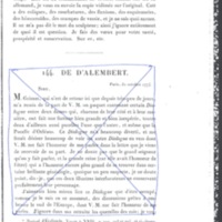 Lettre de Frédéric II à D'Alembert, 18 octobre 1774