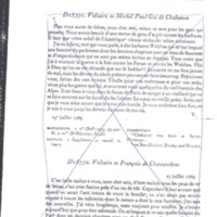 Lettre de Voltaire à D'Alembert, 23 juillet 1769