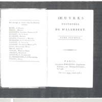 Lettre de D'Alembert à Mme Du Deffand (Vichy Chamron), 10 mars 1753