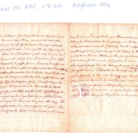 Lettre de D'Alembert à Duché, 20 février 1754