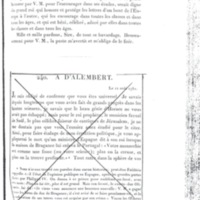 Lettre de D'Alembert à Frédéric II, 30 juillet 1781