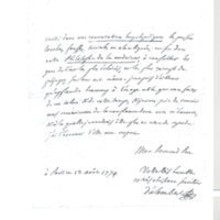 Lettre de D'Alembert à Aubry Jean Baptiste Benoît, 12 août 1774